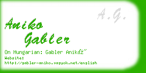 aniko gabler business card